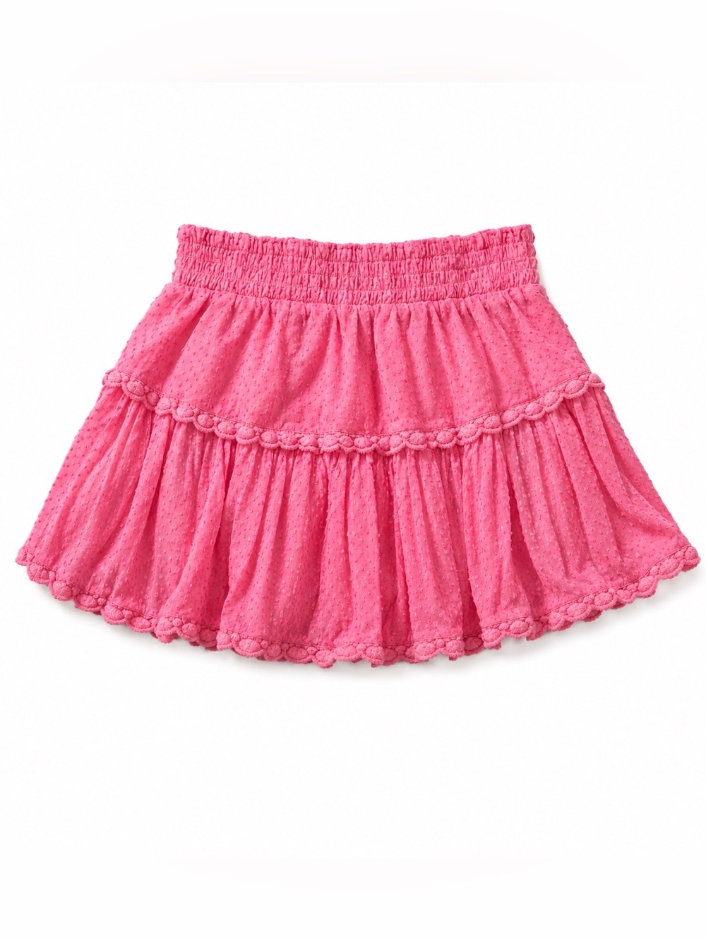 NWT LoveShackFancy Pink Ruffled Mini Skirt